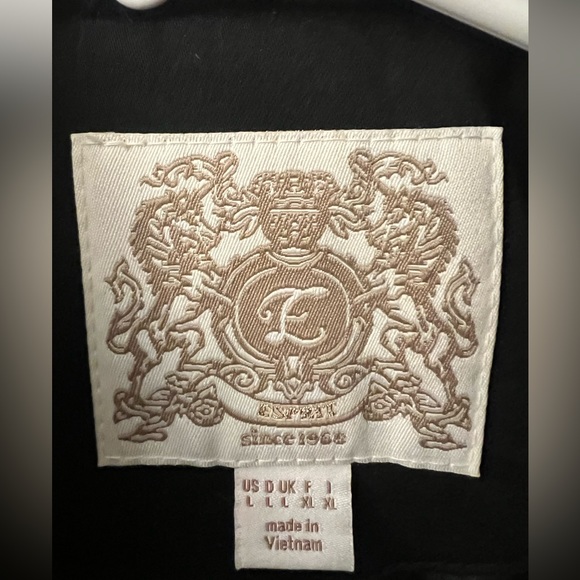 Esprit black mid length trench coat - size M - Picture 3 of 4